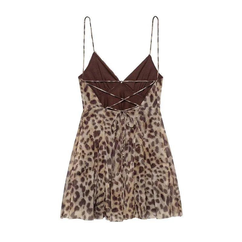 Daring Leopard Print Mini Dress-1
