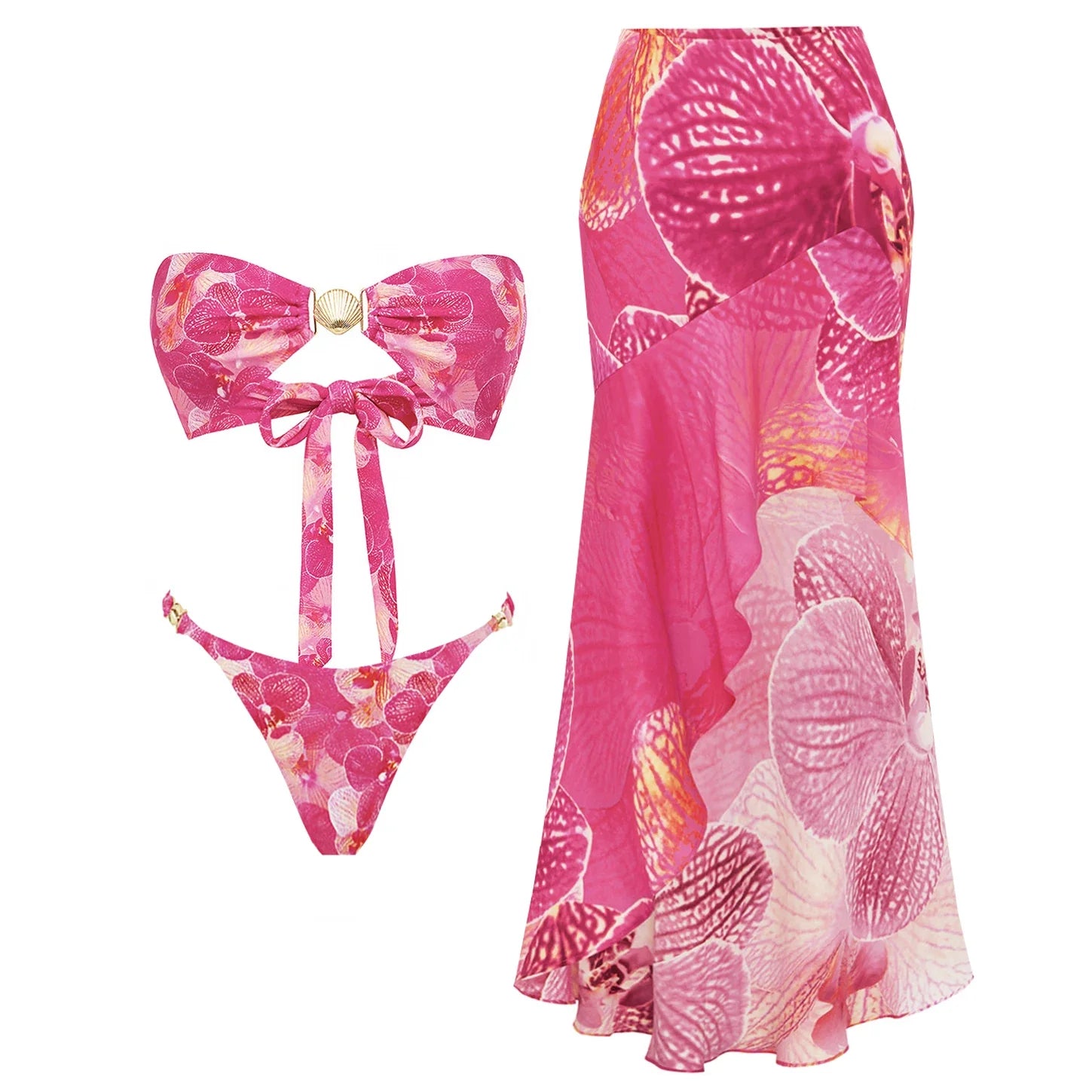 Wanderlust Printed Strappy Bikini Set-6