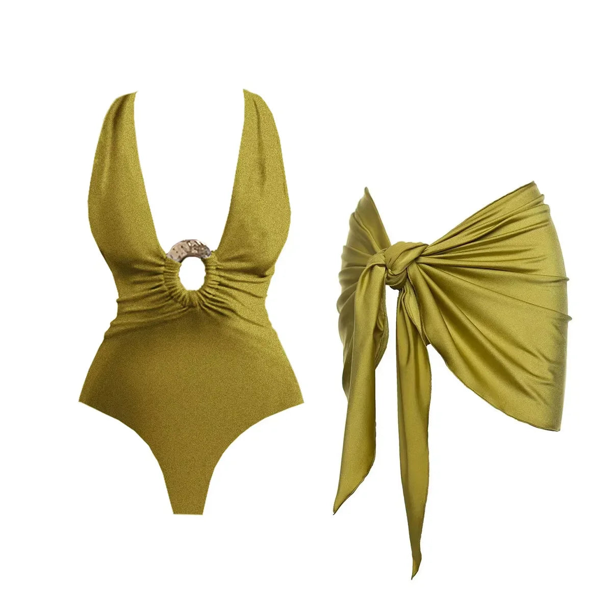 Radiant Shimmer Cutout Bikini Set