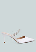 Sena Diamante Stiletto Mules Sandals