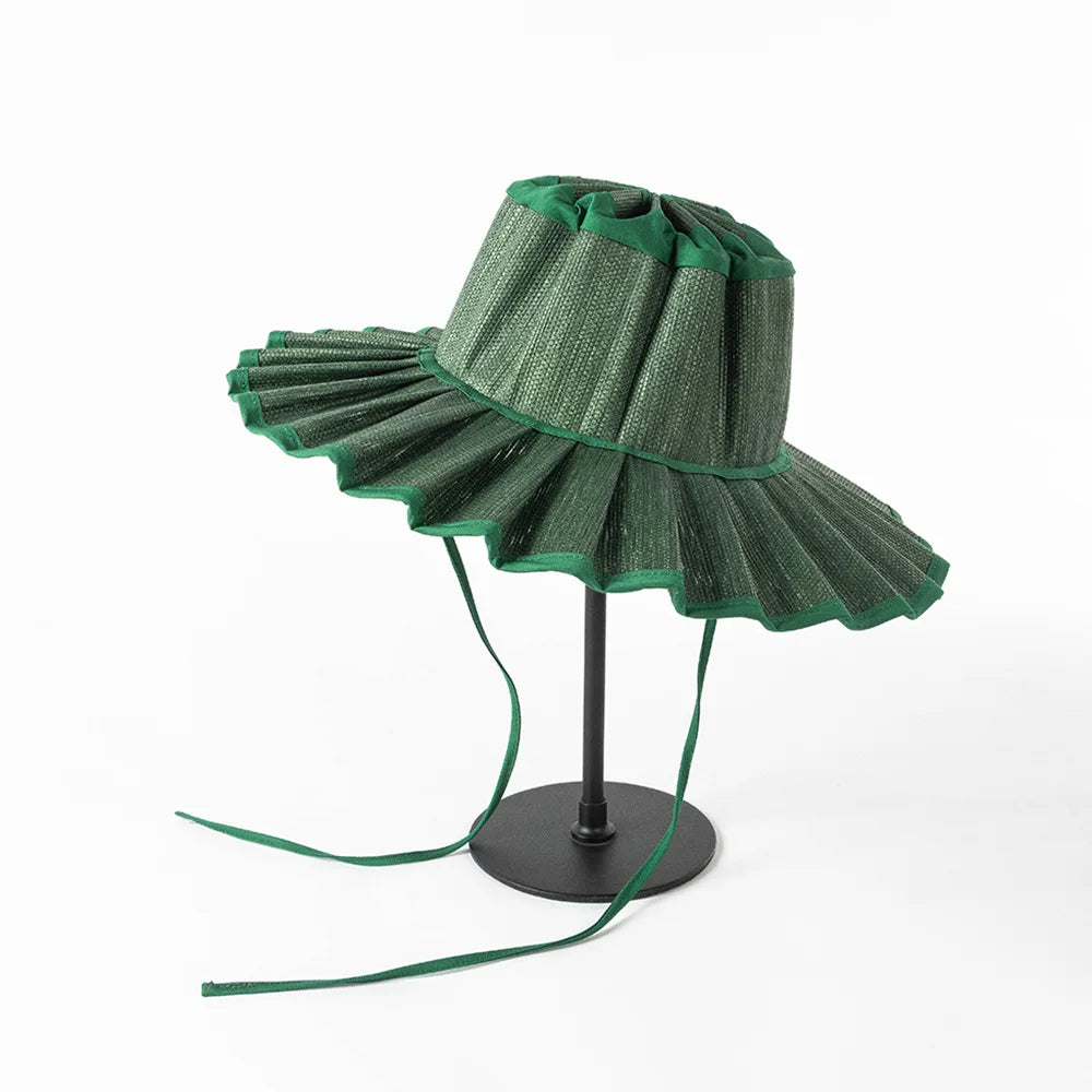 Limitless Straw Pleated Sun Hat-7
