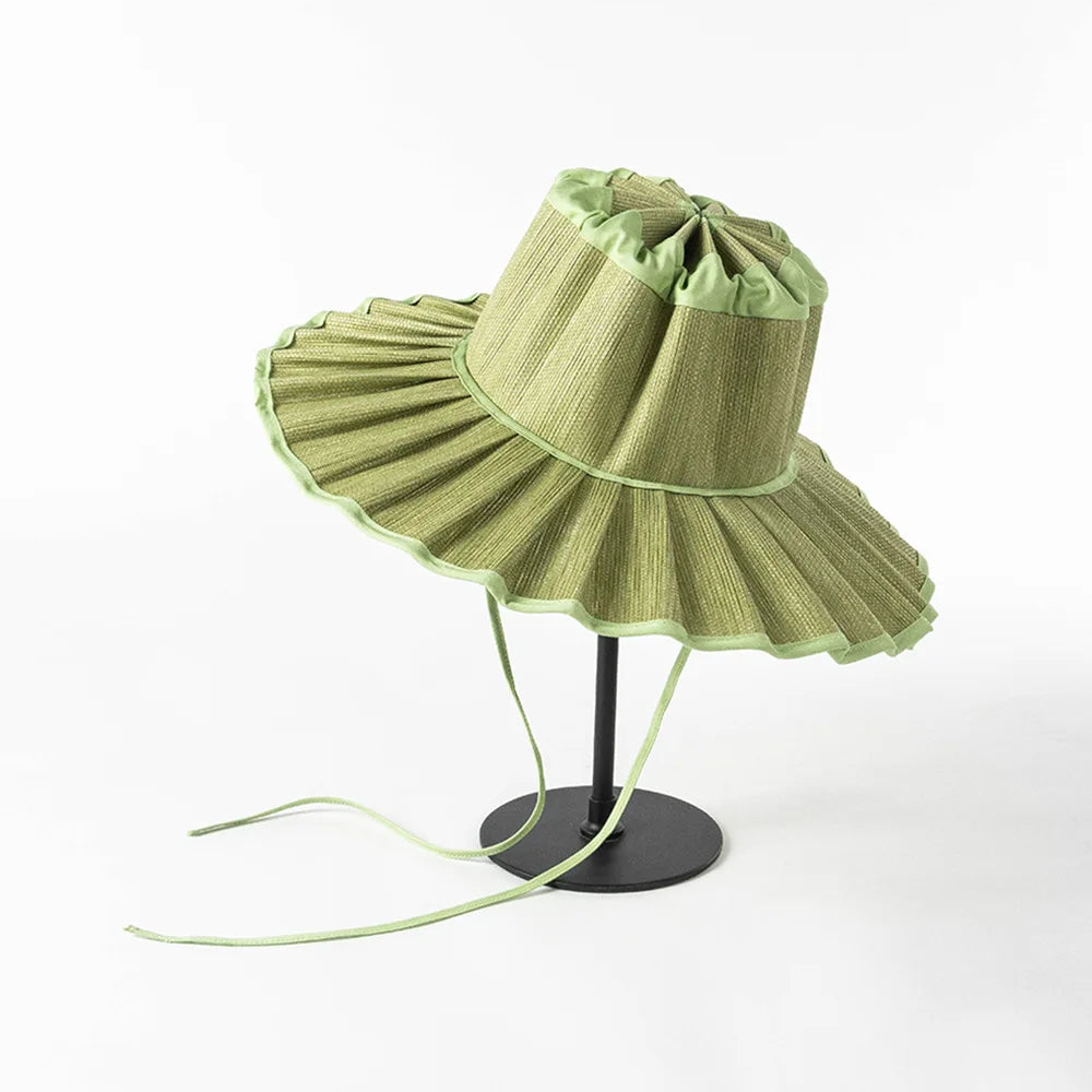 Limitless Straw Pleated Sun Hat-2