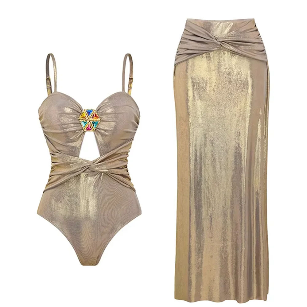Radiant Shimmer Embroidered One-Piece-9