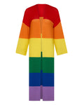 Striped Dropped Shoulder Long Cardigan PRIDE Edition