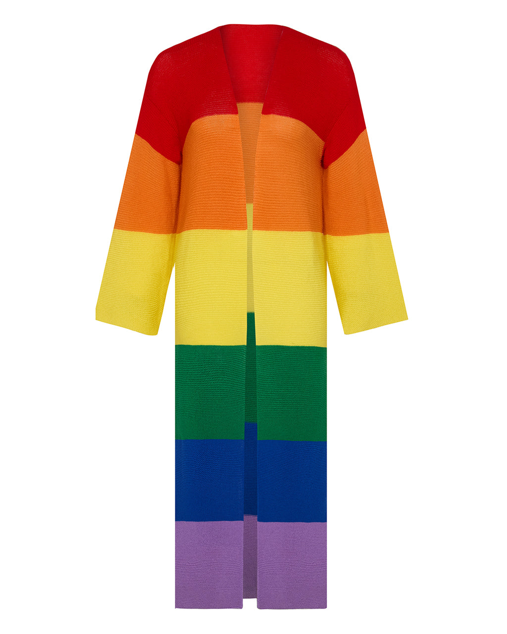 Striped Dropped Shoulder Long Cardigan PRIDE Edition