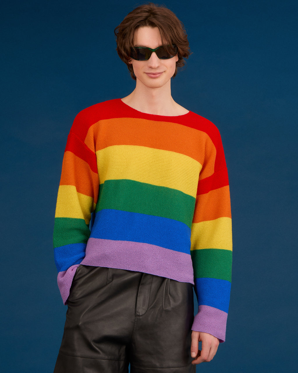 Striped Dropped Shoulder Top PRIDE Edition