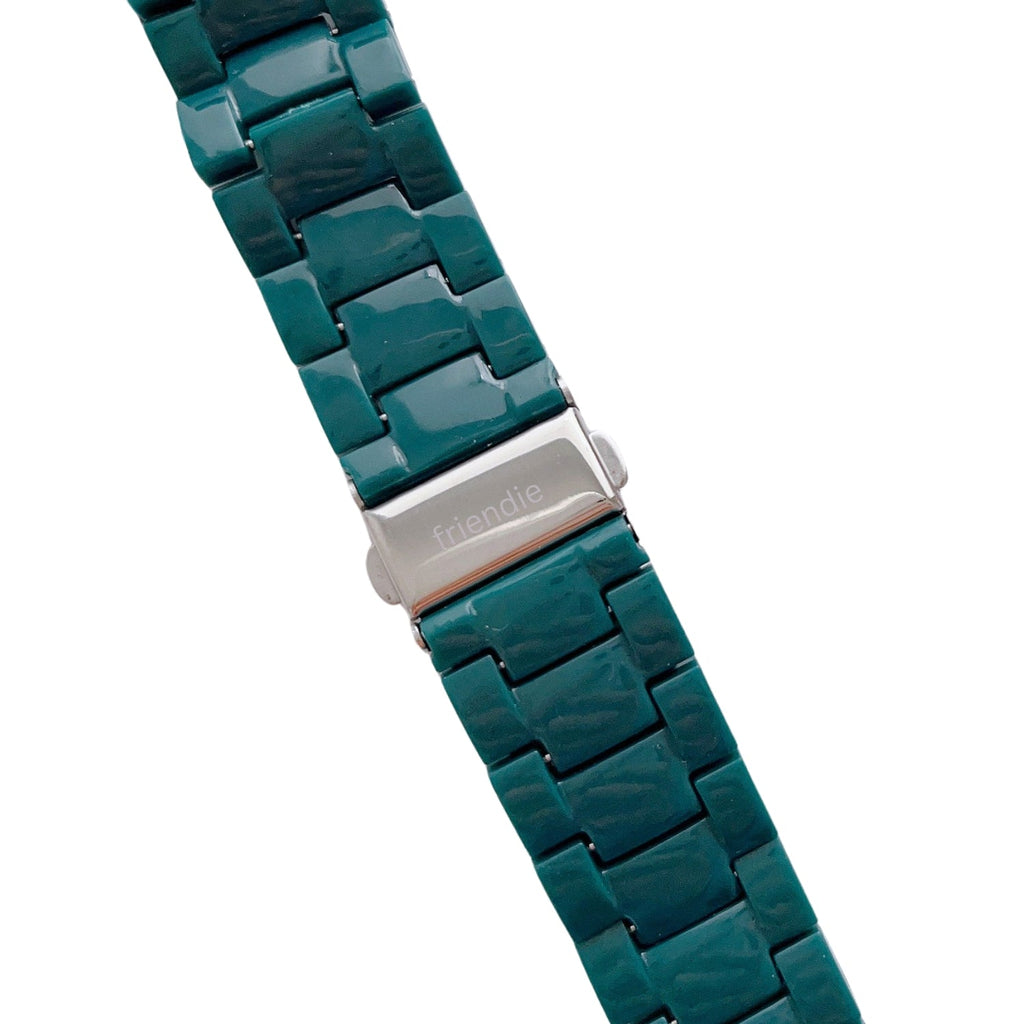 Resin Link Bracelet Band Small - The Sydney Beaches - Narrabeen (Green) - Compatible with Apple Watch Size 42mm to 45mm