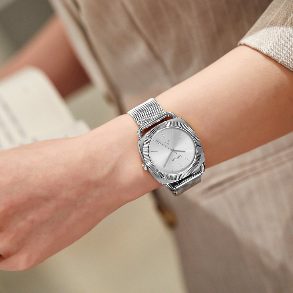 Trnda Women's Stainless Steel Watch, Silver Dial | Trnda-Ss35.8