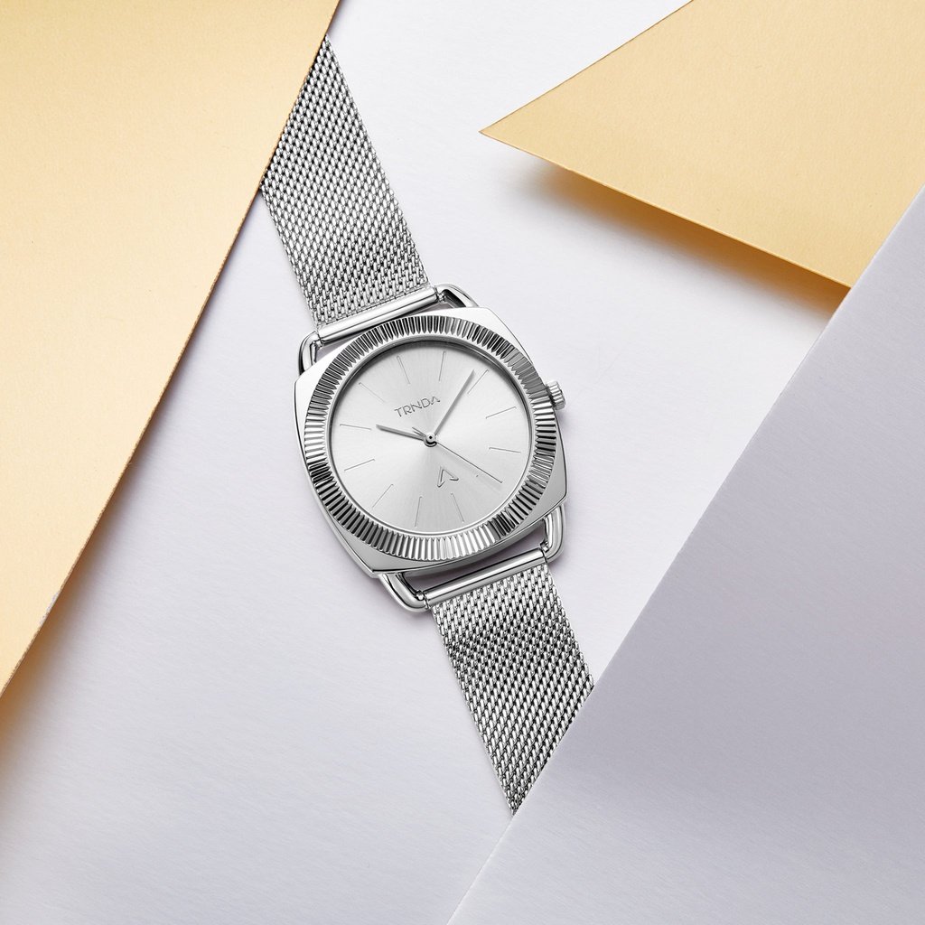Trnda Women's Stainless Steel Watch, Silver Dial | Trnda-Ss35.8