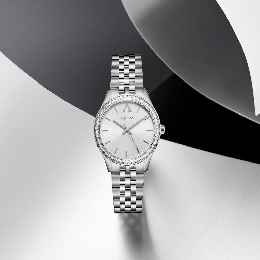 Trnda Women's Stainless Steel Watch, Silver Dial | Trnda32mm-4