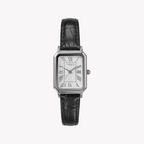 Timex Silver/Black Leather Watch | Tw2y00800