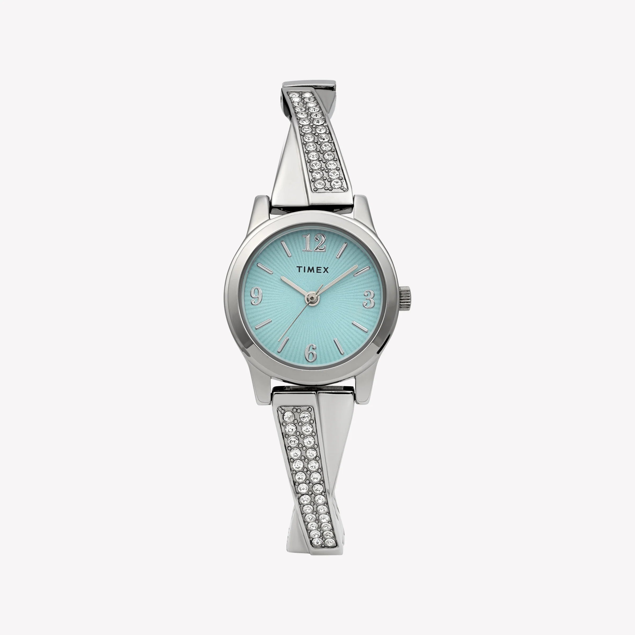 Timex Women's Silver-Tone Stainless Steel, Blue Dial | TW2Y39400