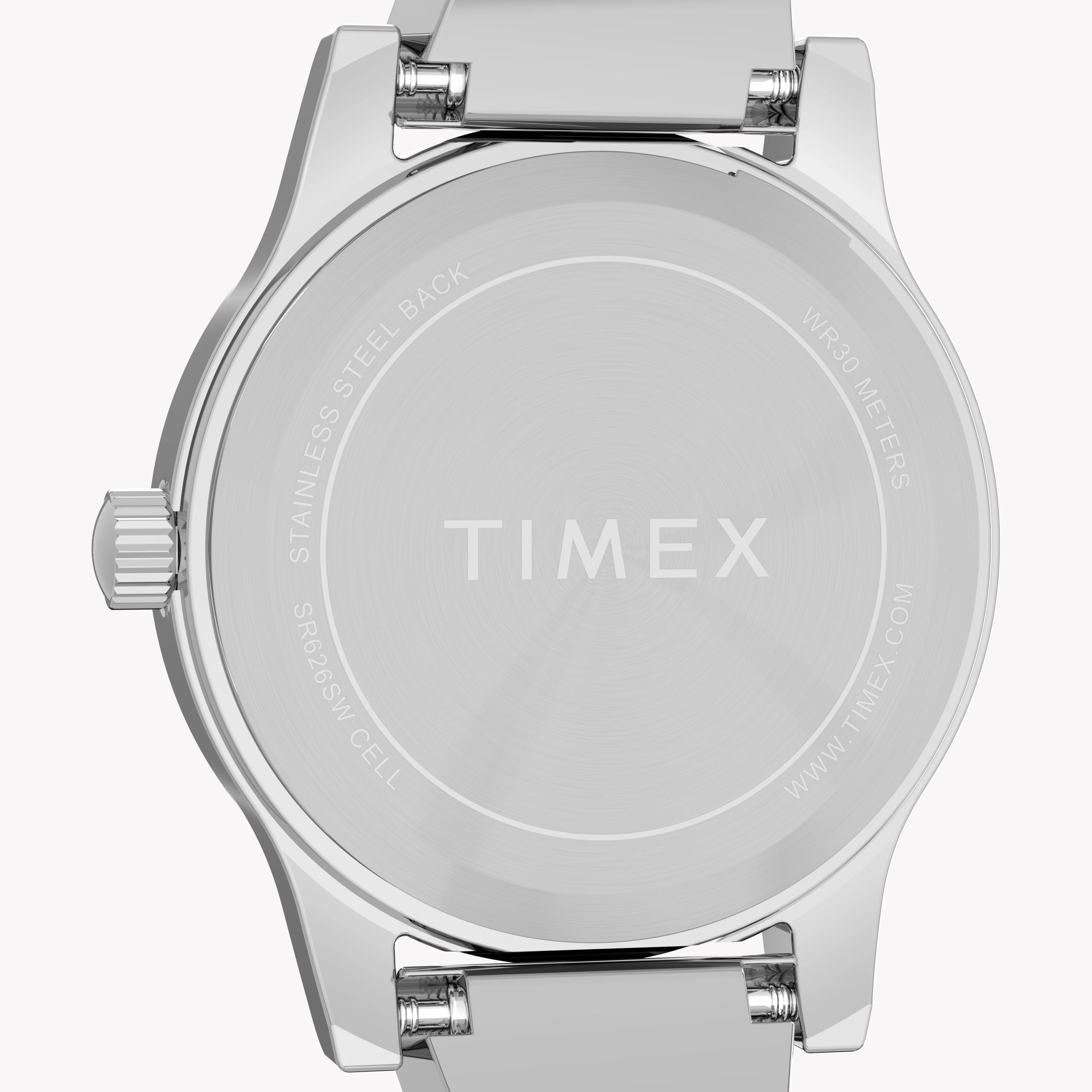 Timex Women's Silver-Tone Stainless Steel, Blue Dial | TW2Y39400