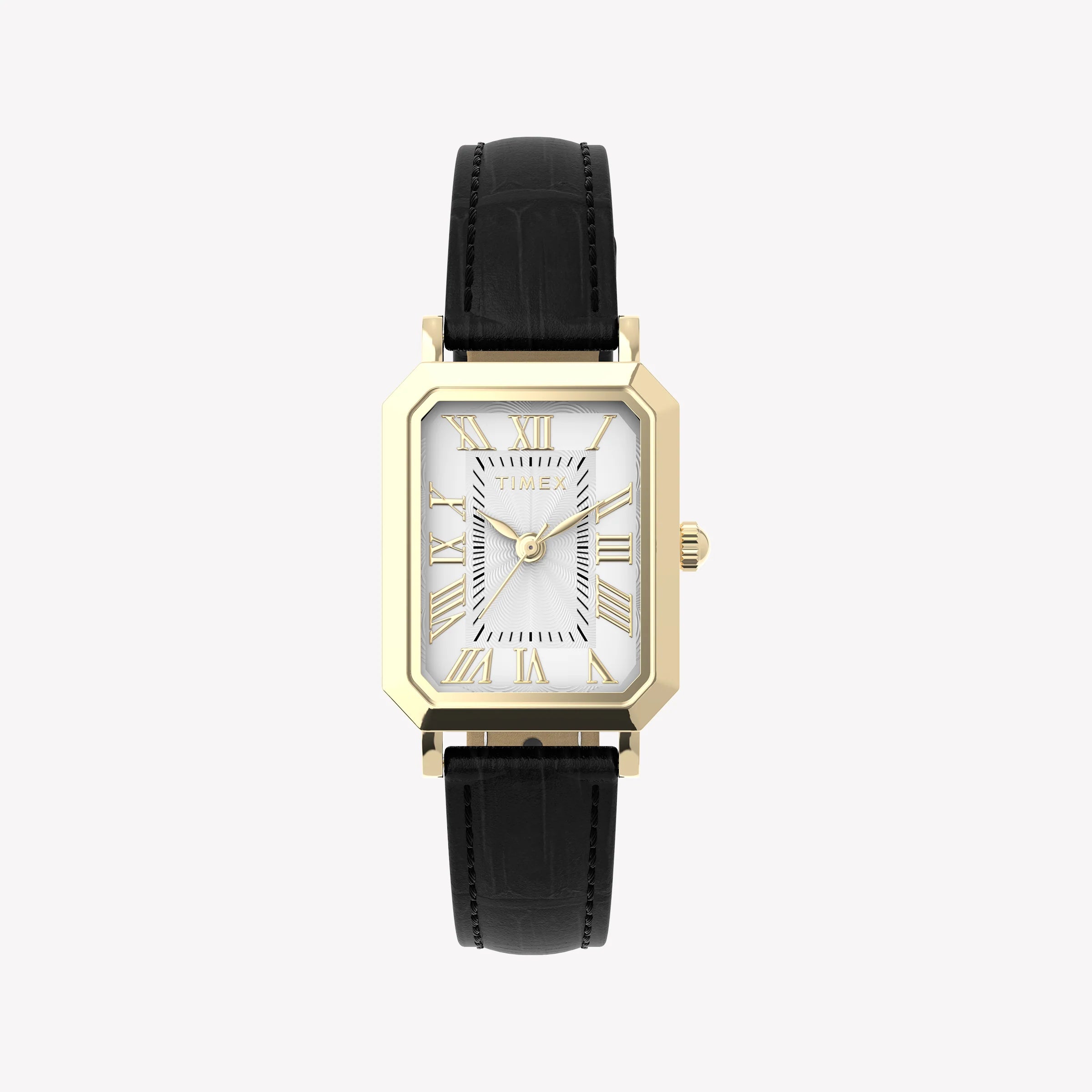 Timex Women's Gold-Tone, Black Leather | TW2Y71900