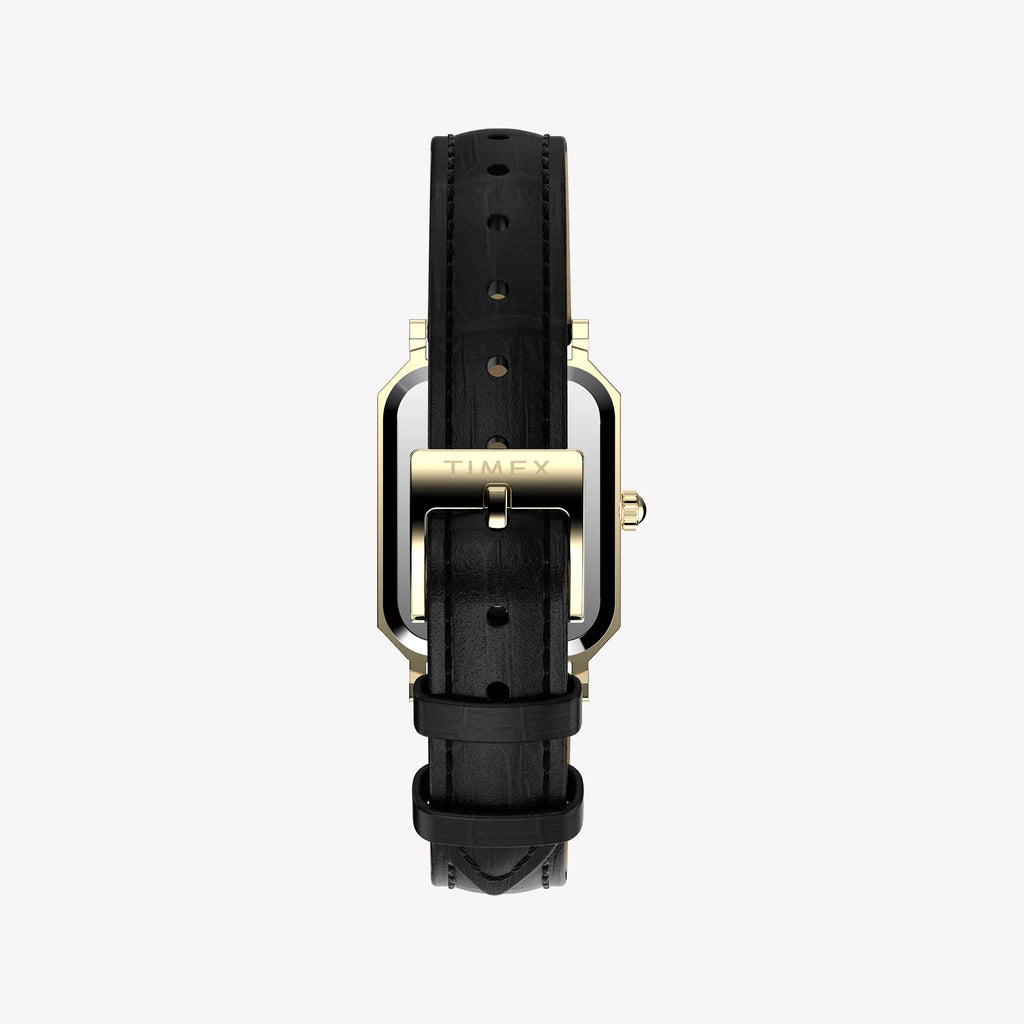 Timex Women's Gold-Tone, Black Leather | TW2Y71900