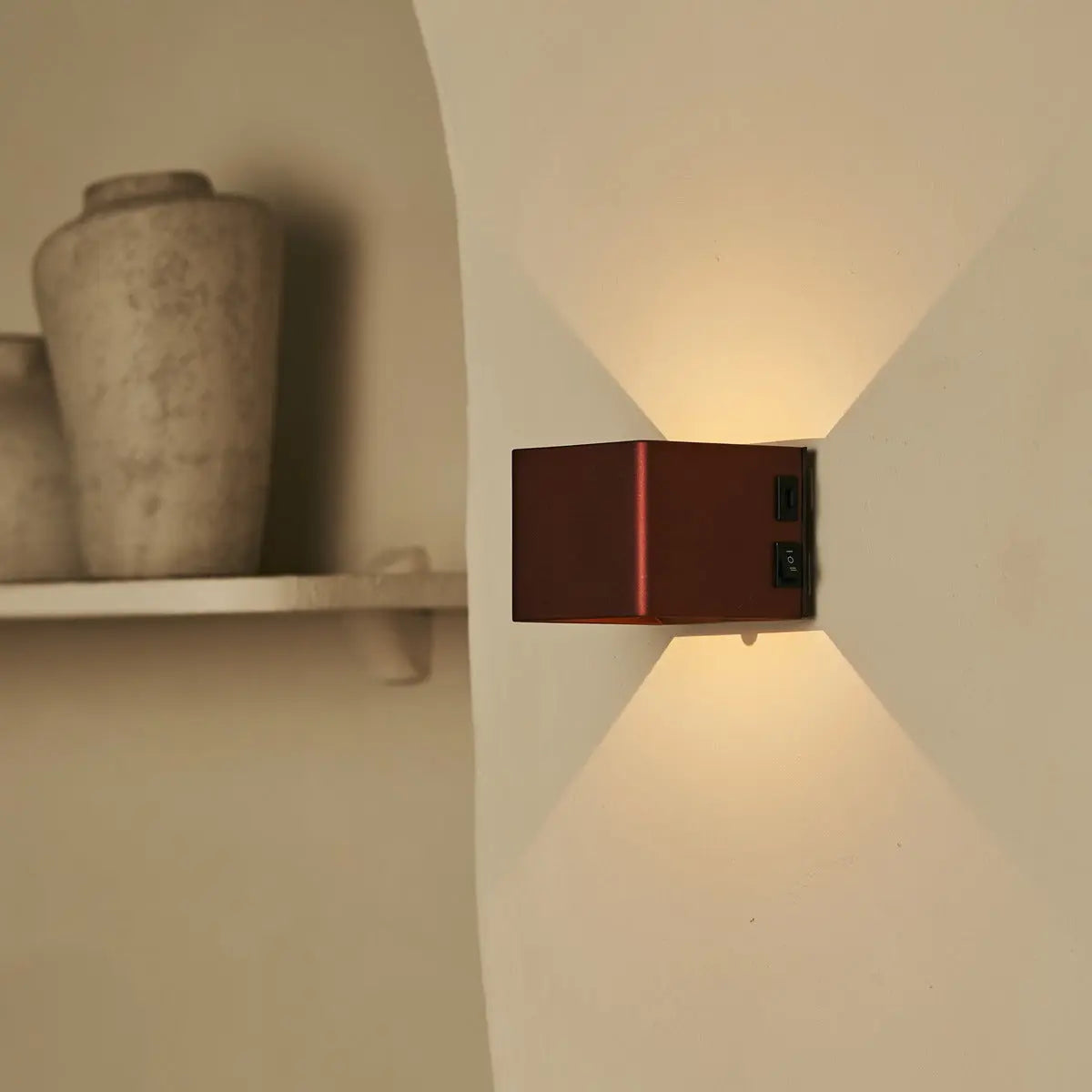 Tess Bronze Rechargeable Wall Lamp with Motion Sensor