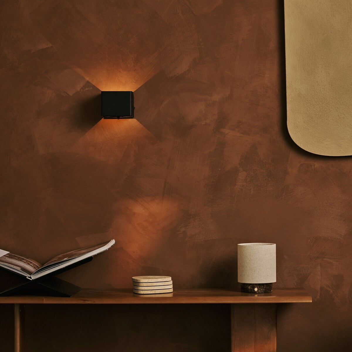 Tess Black Rechargeable Wall Lamp with Motion Sensor