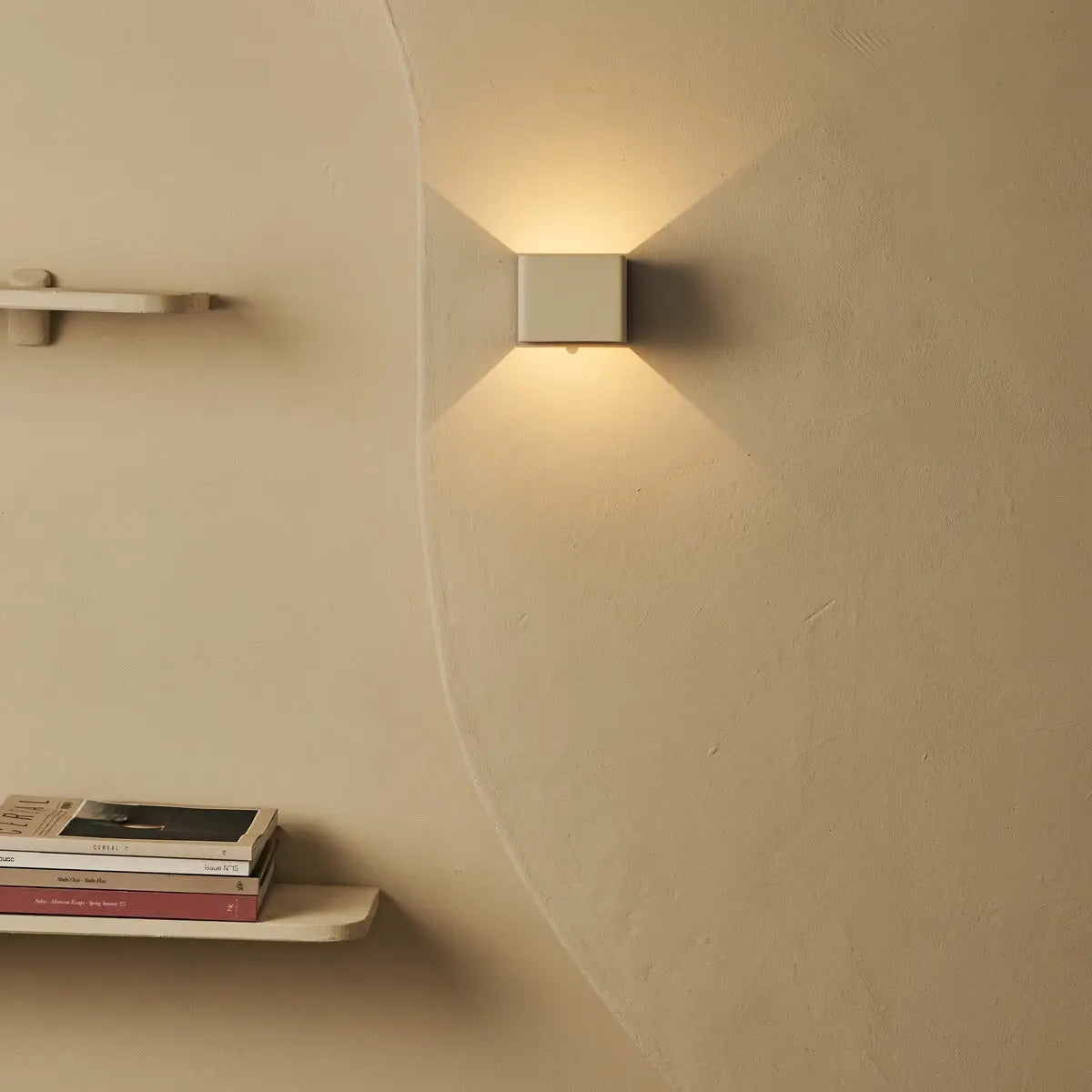 Tess Vanilla Rechargeable Wall Lamp with Motion Sensor