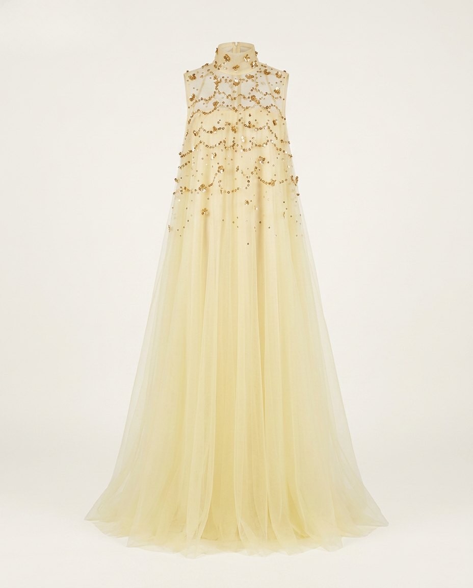 Divine Sequined Mesh A-line Dress-3