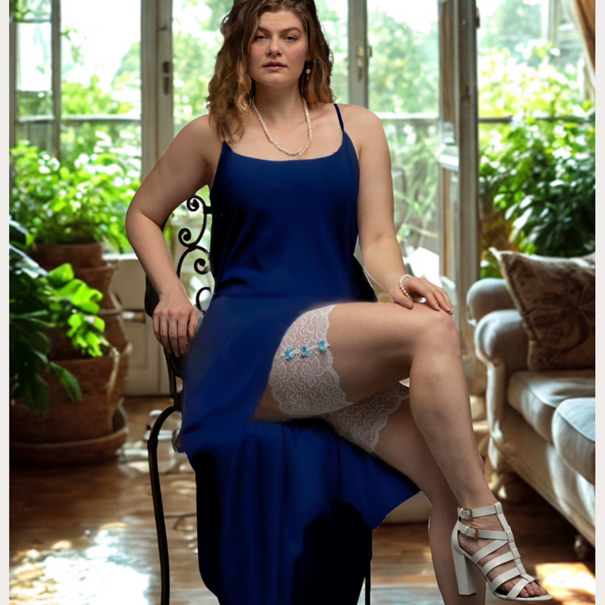 Anti-Chafing Thigh Bands | Bandelettes® Dolce Lace White Limited