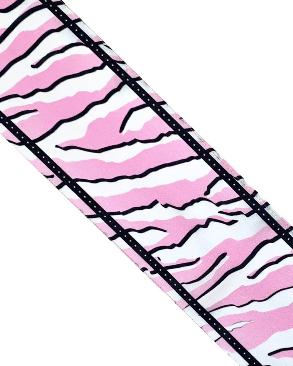 Wild Tiger Silk Neck Scarf Pink