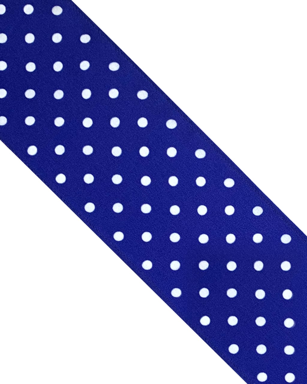 Polka Dot Silk Neck Scarf Electric Blue
