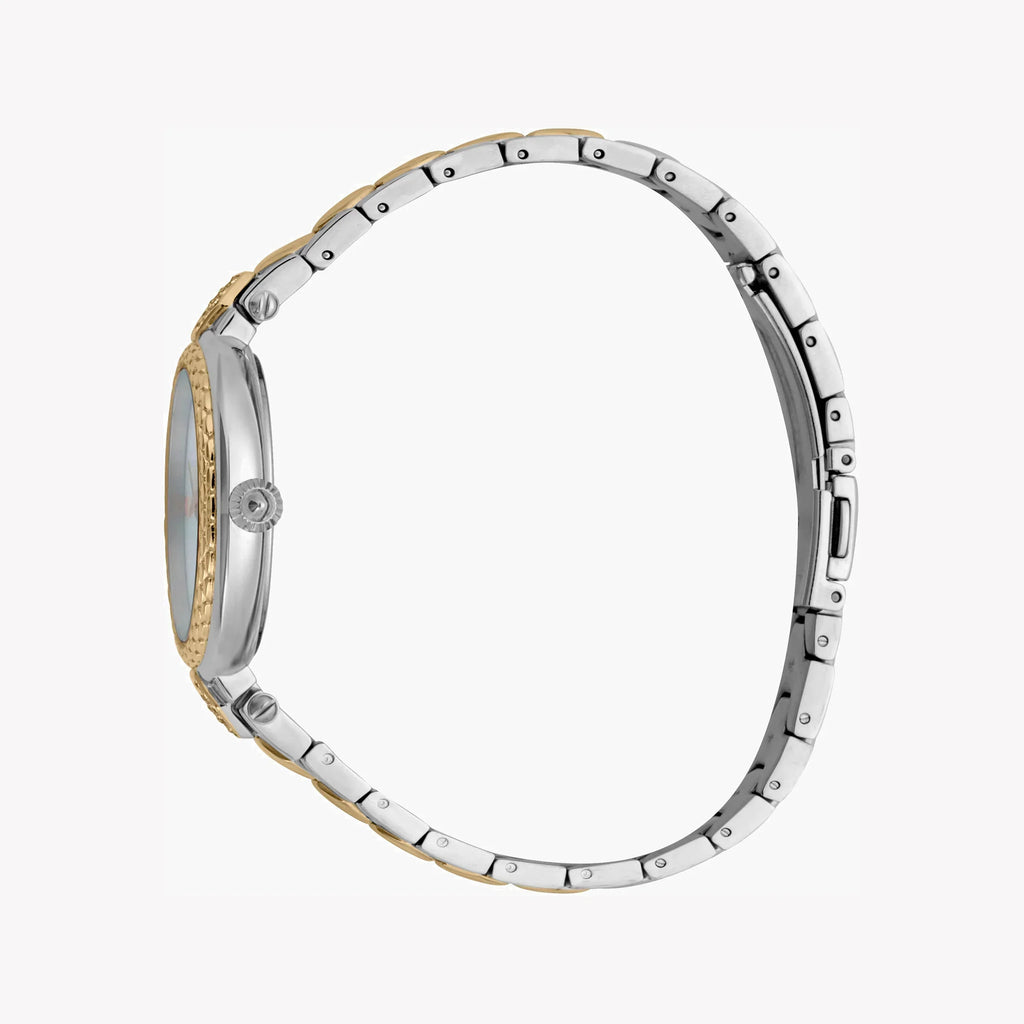 Just Cavalli Women's Silver & Gold Watch, White Dial | Jc1l128m0595