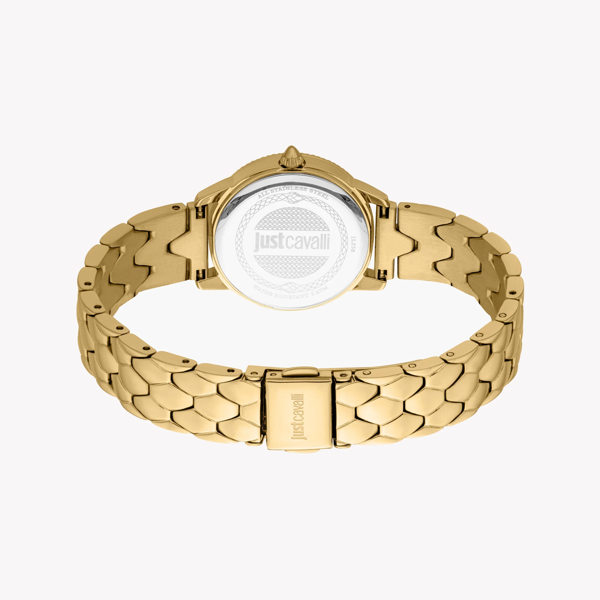 Just Cavalli Women's Gold Stainless Steel Watch, Silver Dial | Jc1l258m0235