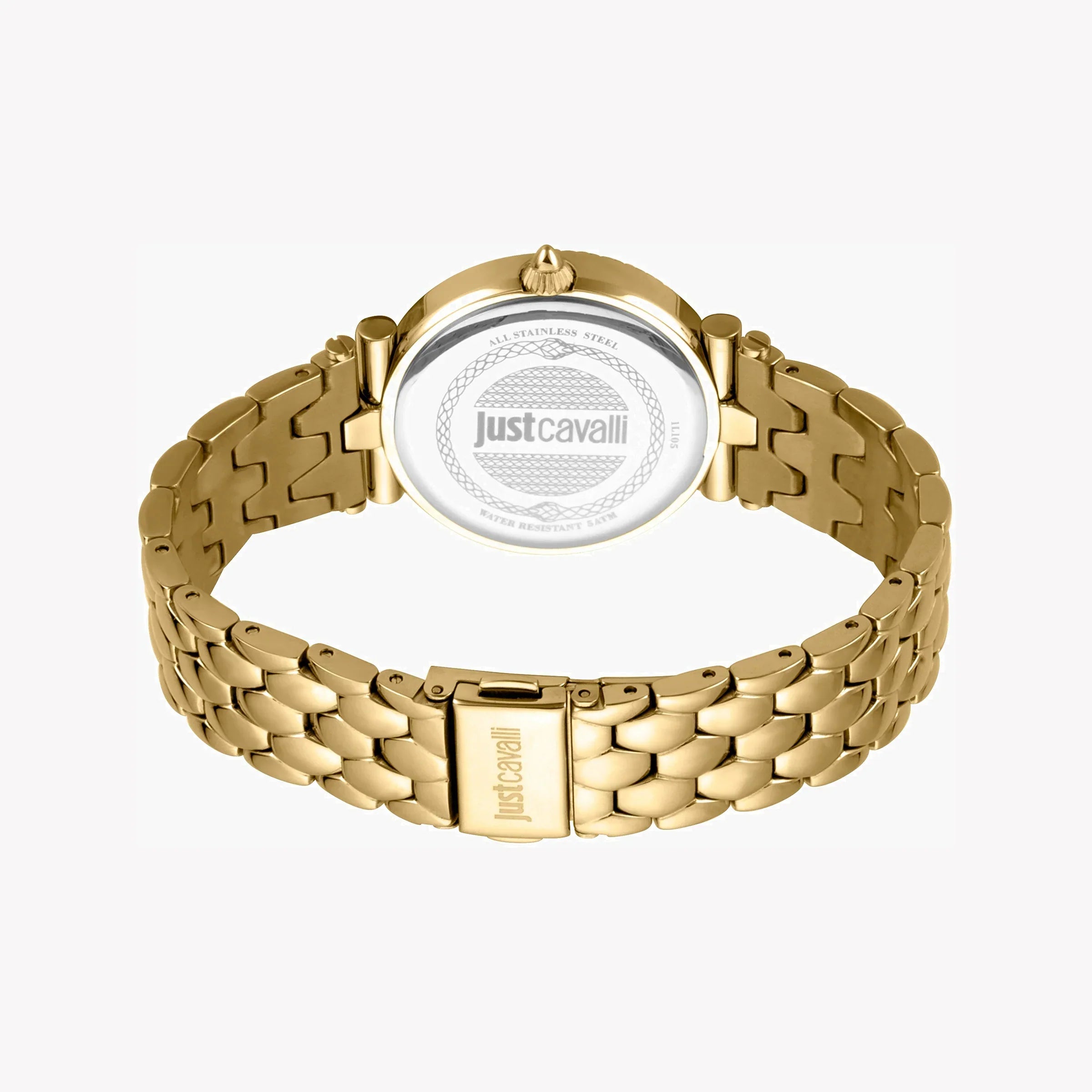 Just Cavalli Women's Gold Stainless Steel Watch, White Dial | Jc1l105m0085