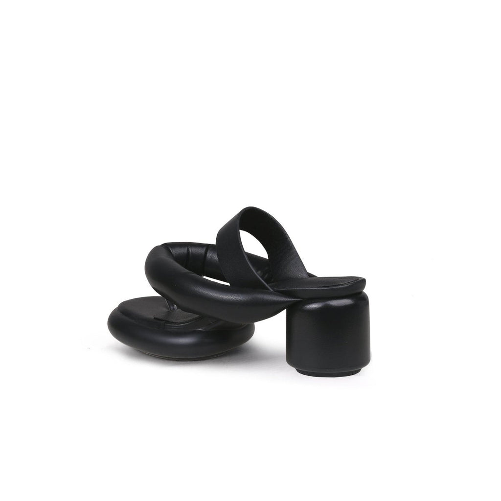Abstract Padded Strap Block Heels