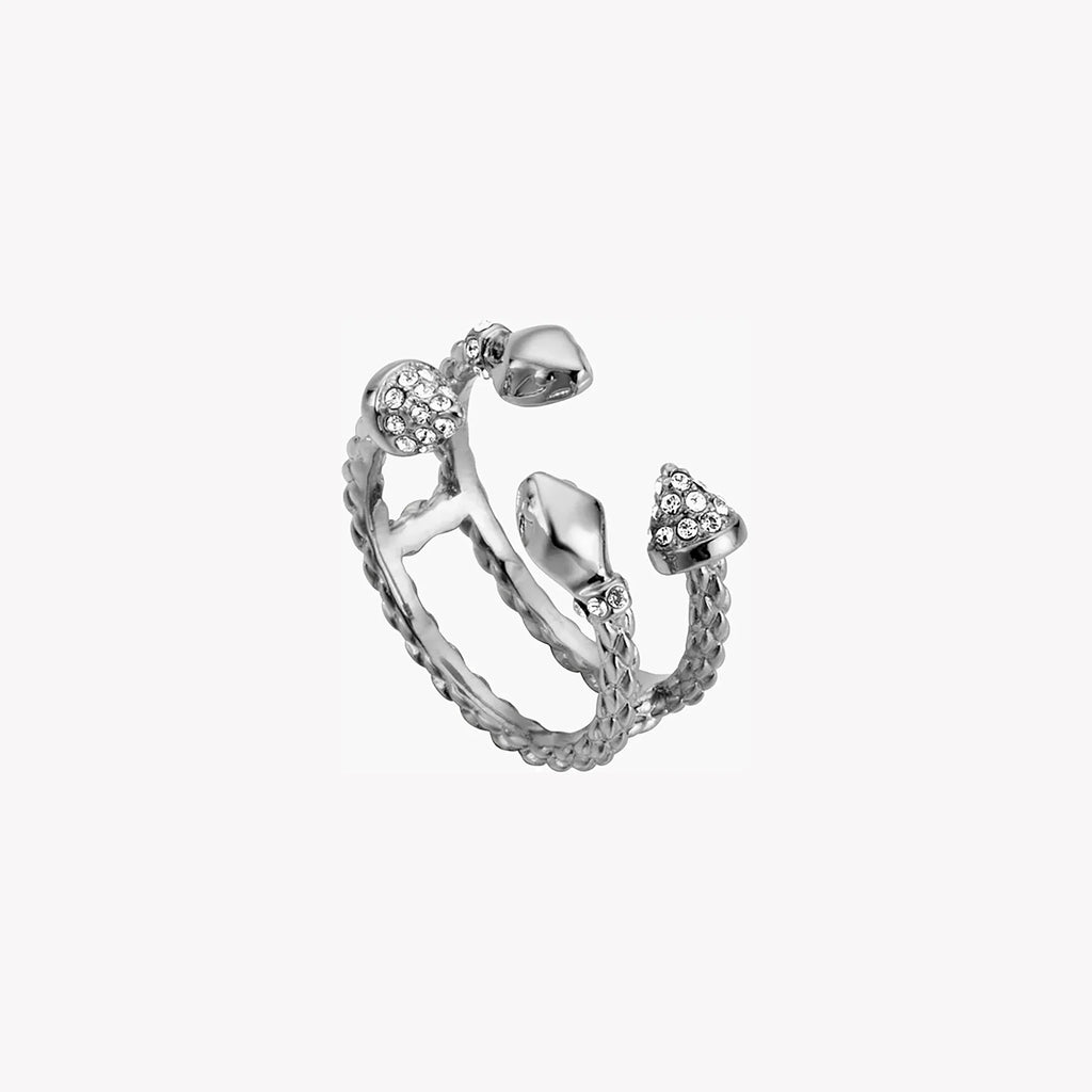Just Cavalli Women's Silver Brass Ring, Silver Finish | Jcrg00400106