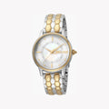 Just Cavalli Women's Silver & Gold Watch, White Dial | Jc1l149m0075