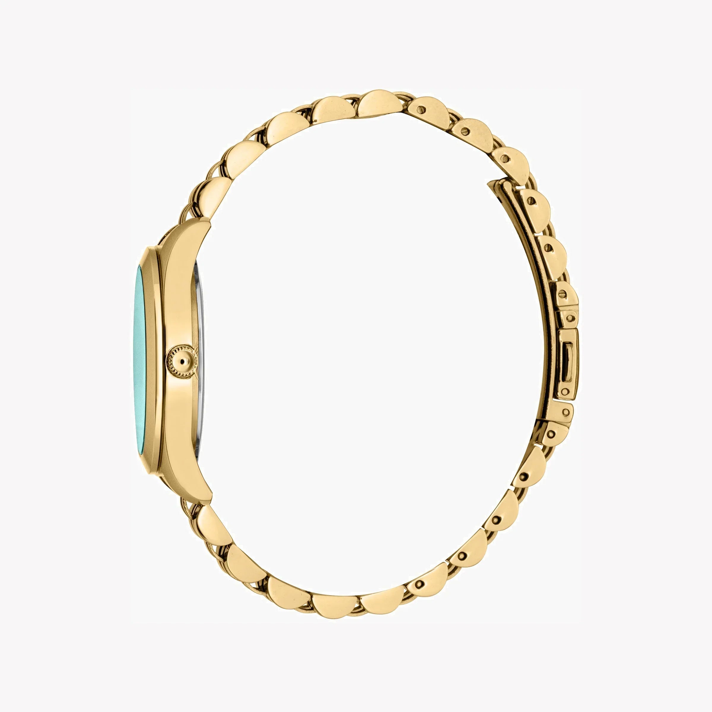 Just Cavalli Women's Gold Stainless Steel Watch, Turquoise Dial | Jc1l210m0465