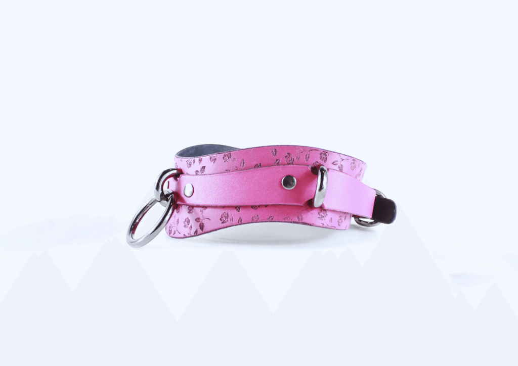 Rose Leather Submissive Collar – Discreet Day Collar for Sub Jewelry