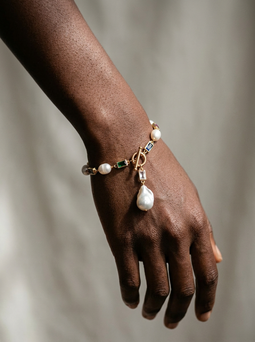 Divine Pearl Layered Lariat Necklace-2