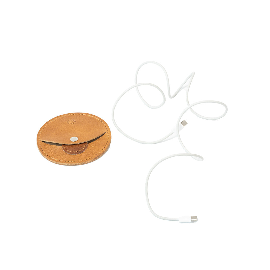 Universal Leather Cord Organizer compatible with MagSafe chargers - The Moon 2.0