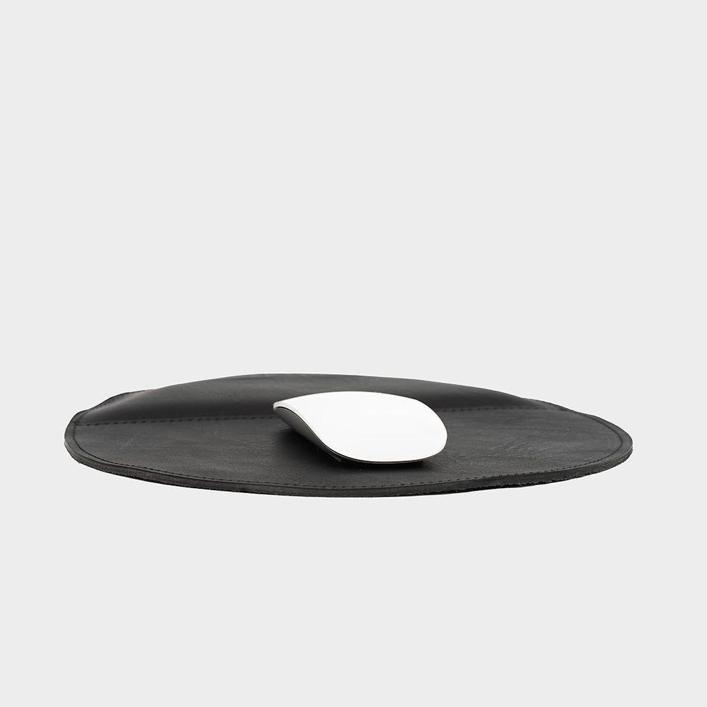 Full-Grain Leather Mouse Pad w/ wrist support