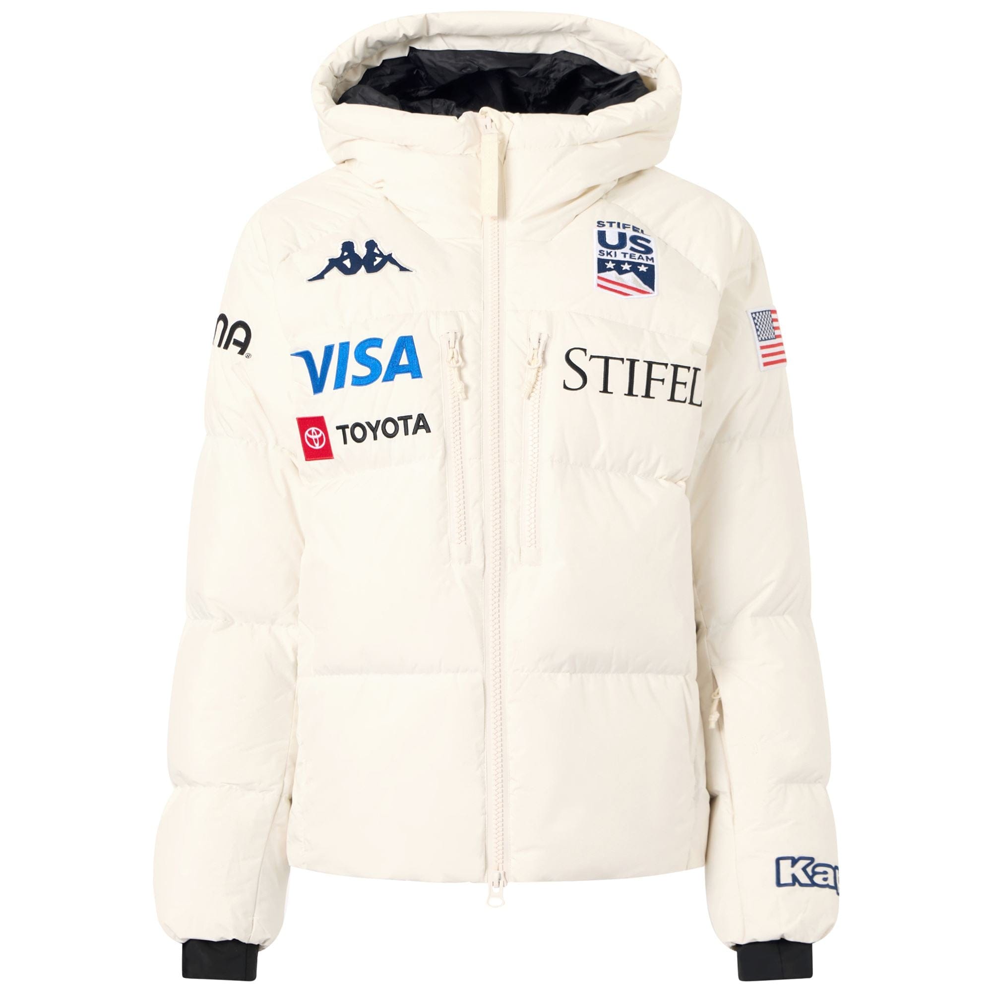 Women's US Ski Team insulated down jacket Winter Olympics 2026 White - Kappa