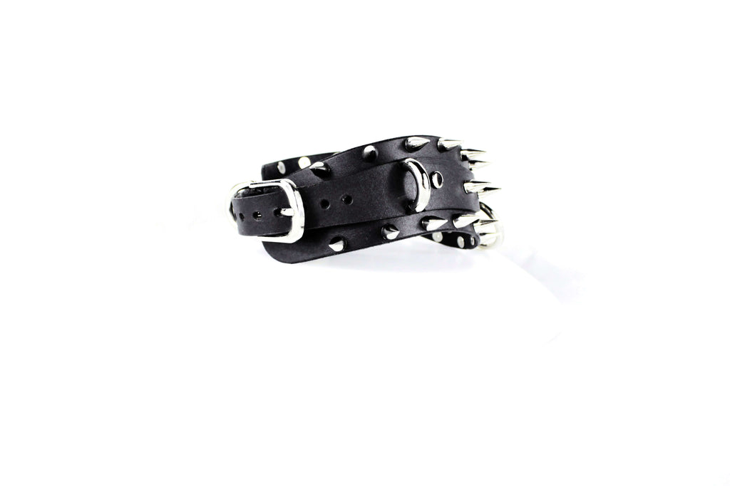 Spiked BDSM Collar – Leather BDSM Choker Gothic Posture Collar