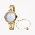 Just Cavalli Women's Gold Stainless Steel Watch, White Dial | Jc1l128m0565