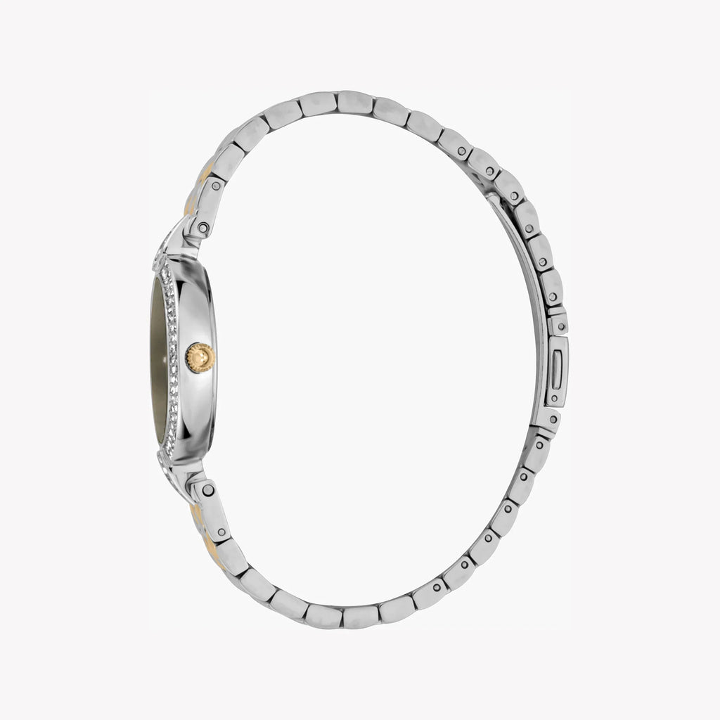 Just Cavalli Women's Silver & Gold Watch, Black Dial | Jc1l159m0095