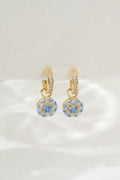 Something Blue Drop Earrings: Gold
