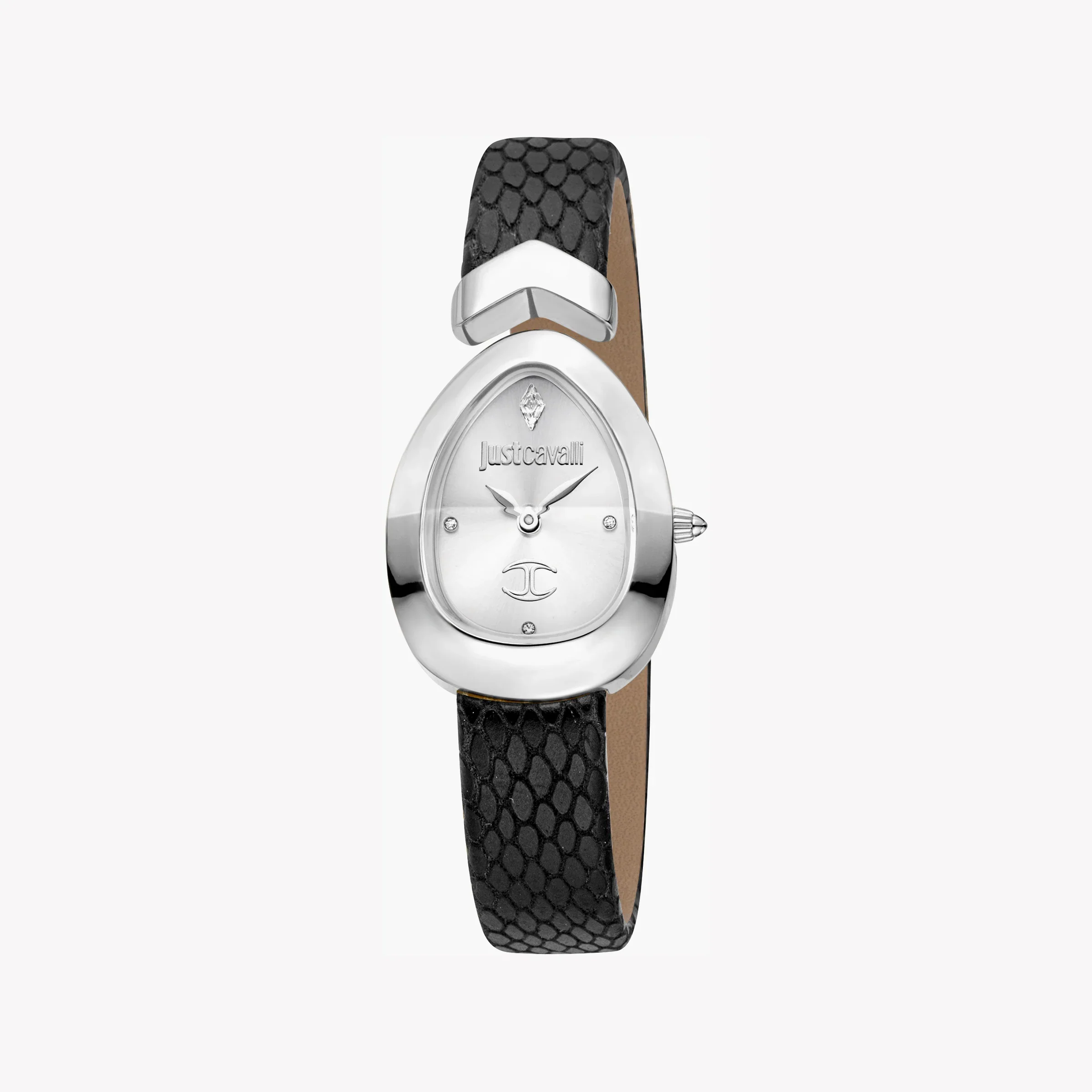 Just Cavalli Women's Silver Watch, Leather Band | Jc1l321l0015