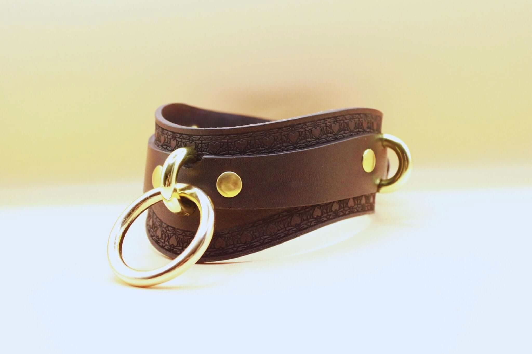 Submissive Collar Leather BDSM Collar - Discreet Submissive Jewelry