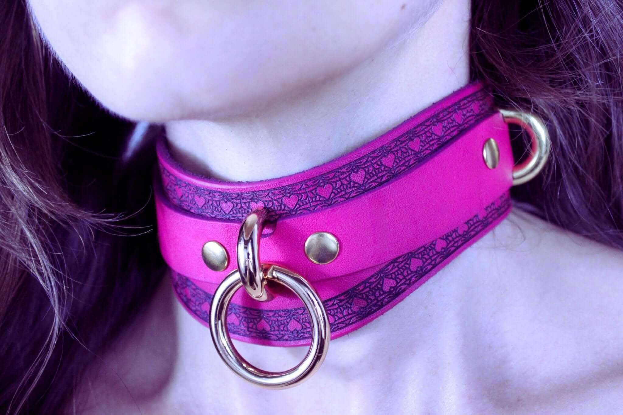 Submissive Collar Leather BDSM Collar - Discreet Submissive Jewelry