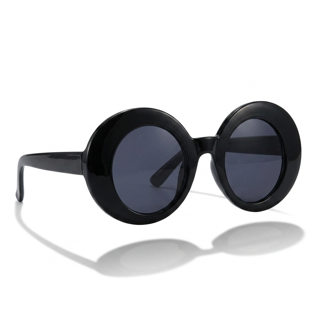 Daring Plastic Round Sunglasses-2