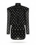 Audacious Polka Dot Mesh Mini Dress-4