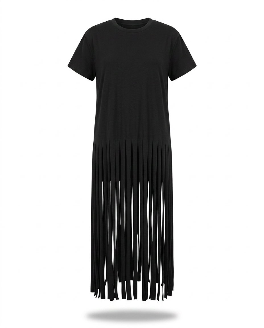 Wild Heart Fringe Cotton T-Shirt-4