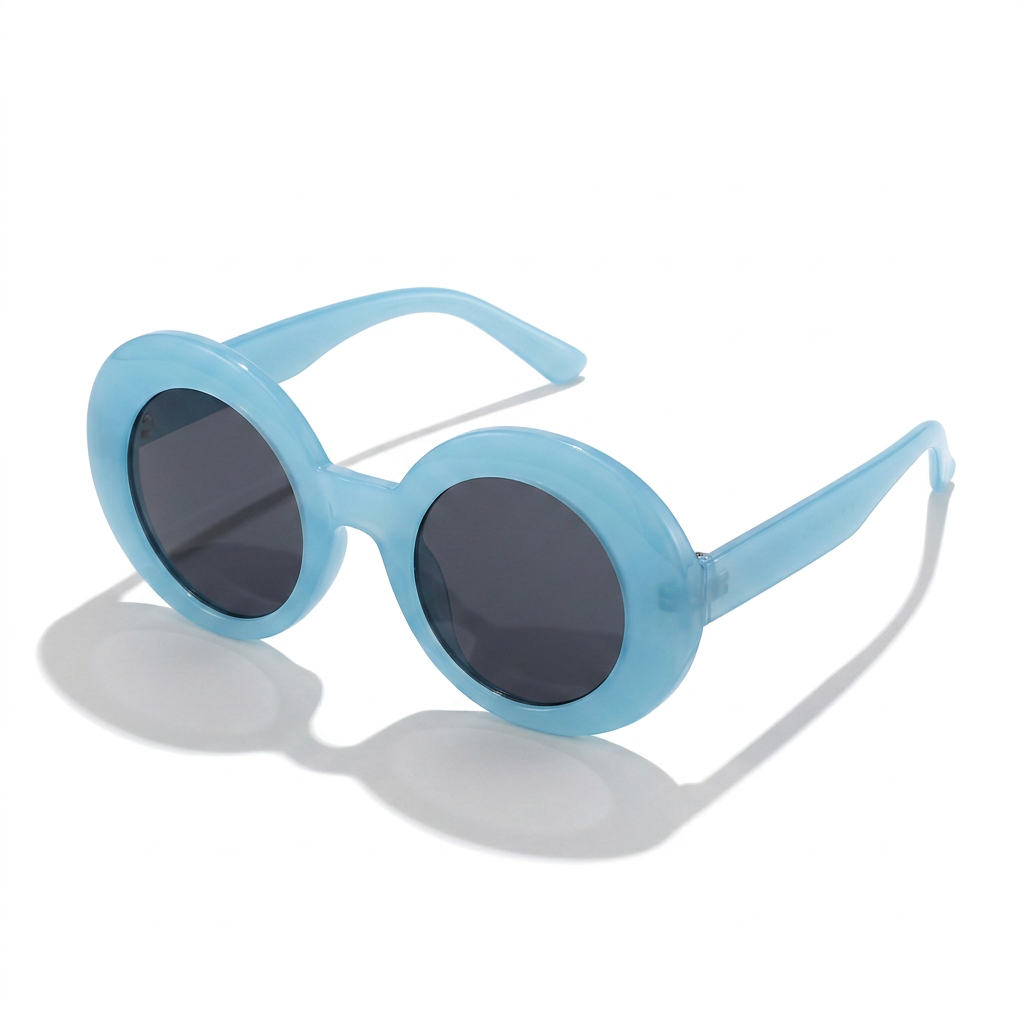 Daring Plastic Round Sunglasses-4