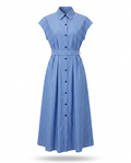Free Spirit Striped Button Maxi Dress-5